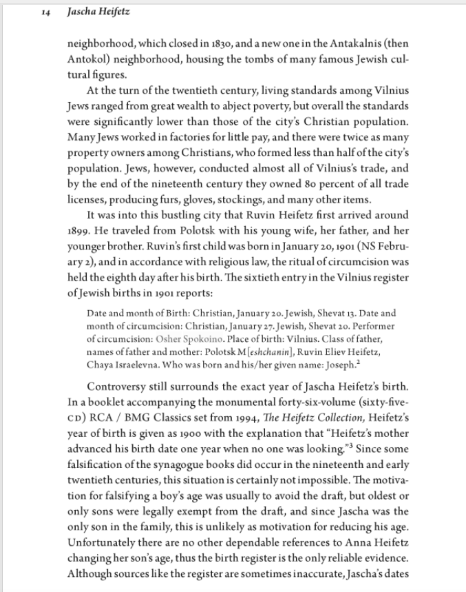 Jascha Heifetz, Osher Spokoino